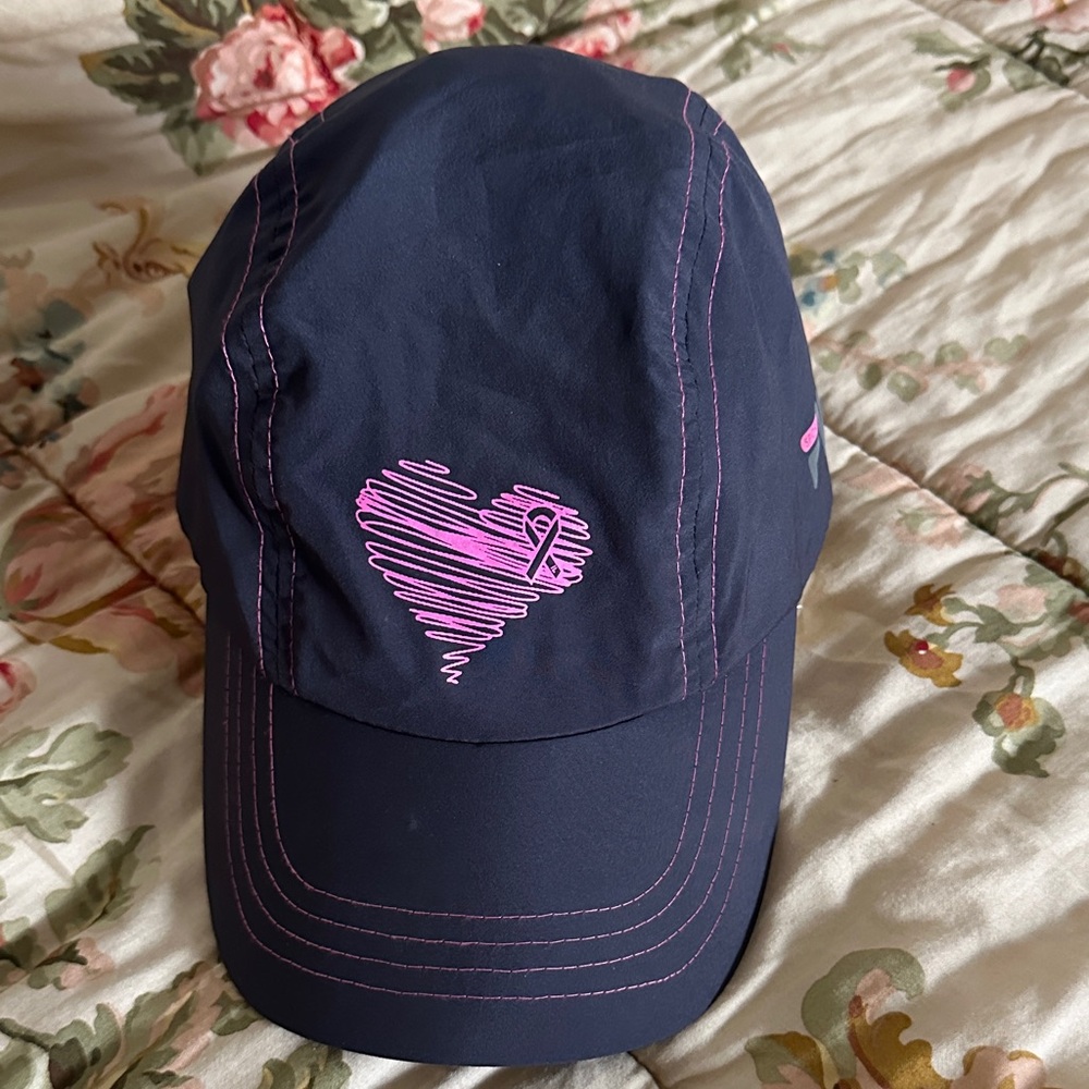 Fila Sport gray and pink cap - pink ribbon